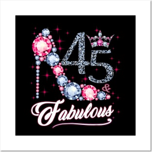 45 And and Fabulous 1975 45Th Birthday Gift Posters and Art